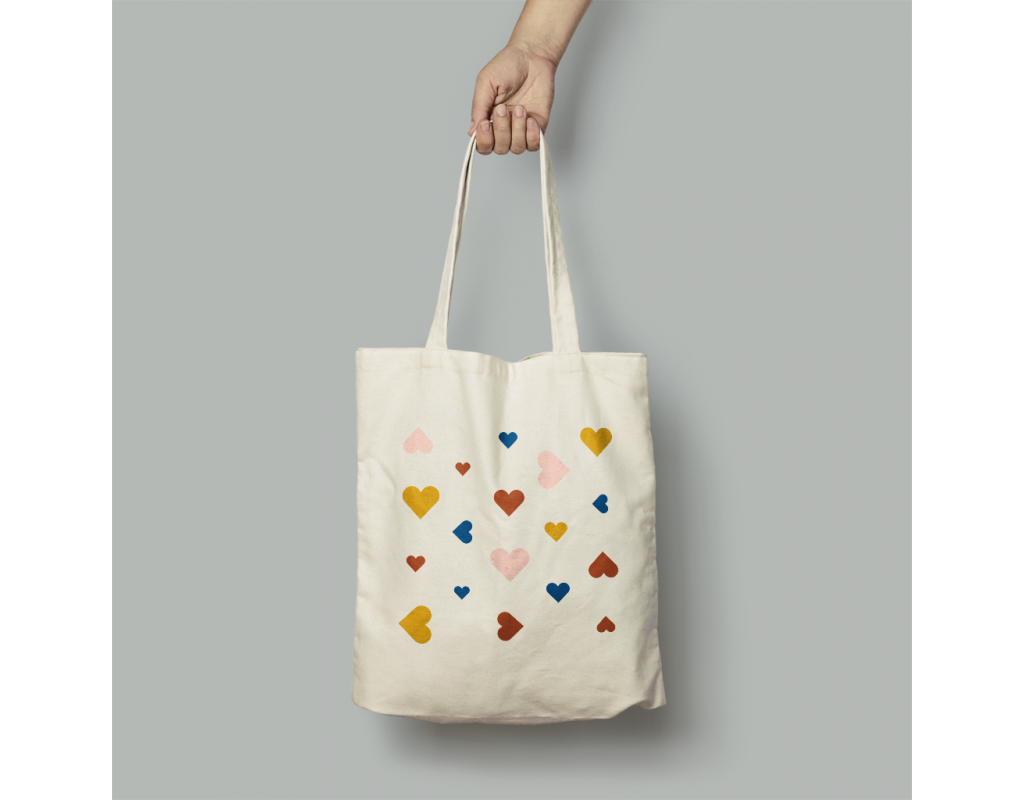 Scatter Hearts Tote 