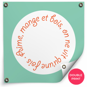 Aime, mange et bois Poster