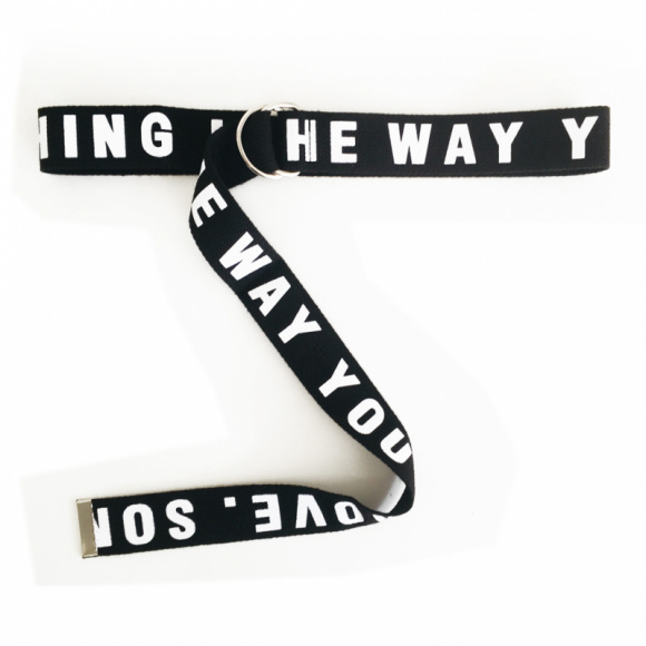 Poppy Slogan Webbed Belt